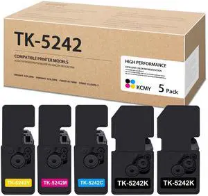 TK-5242 TK5242 High Capacity Toner Cartridge Set 5Pack (2BK/1C/1M/1Y) - Bigsp Compatible 1T02R70US0 1T02R7CUS0 1T02R7BUS0 1T02R7AUS0 Toner Replacement for Kyocera ECOSYS P5026cdn M5526cdn Printer TK-5242 TK5242 High Capacity Toner Cartridge Set 5Pack (2BK/1C/1M/1Y) - Bigsp Compatible 1T02R70US0 1T02R7CUS0 1T02R7BUS0 1T02R7AUS0 Toner Replacement for Kyocera ECOSYS P5026cdn M5526cdn Printer