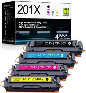 201X High Yield Toner Cartridge Compatible 4 Pack 201X 201A Toner Cartridges Replacement for HP Color Pro M252 M252n M252dw MFP M277 M277dw M277n M277c6 M274n Printers (BK/C/M/Y) 201X High Yield Toner Cartridge Compatible 4 Pack 201X 201A Toner Cartridges Replacement for HP Color Pro M252 M252n M252dw MFP M277 M277dw M277n M277c6 M274n Printers (BK/C/M/Y)