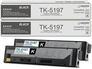 TK5197 TK-5197 Black Toner Cartridge 2 Pack - Lovn TK-5197K Toner Cartridge (Up to 15,500 Pages) Replacement for Kyocera TASKalfa 306Ci Printer TK5197 TK-5197 Black Toner Cartridge 2 Pack - Lovn TK-5197K Toner Cartridge (Up to 15,500 Pages) Replacement for Kyocera TASKalfa 306Ci Printer