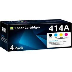 414A Toner Cartridges 4 Pack Set M479fdw Replacement for HP 414A 414X Toner Color Pro MFP M479fdw M454dw M454dn M455dn MFP M480f M479dw M479fdn Printer (Black Cyan Yellow Magenta) 414A Toner Cartridges 4 Pack Set M479fdw Replacement for HP 414A 414X Toner Color Pro MFP M479fdw M454dw M454dn M455dn MFP M480f M479dw M479fdn Printer (Black Cyan Yellow Magenta)