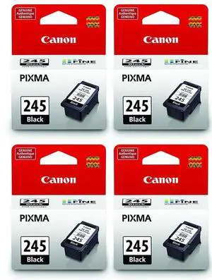 PG-245 Ink Cartridge, (Black 4-Pack) in Retail Packaging PG-245 Ink Cartridge, (Black 4-Pack) in Retail Packaging