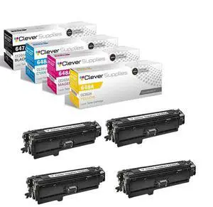 CS Replacement Toner Cartridge Compatible with HP CP4025n CE260A Black CE261A Cyan CE262A Yellow CE263A Magenta 647A & 648A Color CP4000 CP4500 Enterprise CP4025dn CP4525xh 4 Color Set CS Replacement Toner Cartridge Compatible with HP CP4025n CE260A Black CE261A Cyan CE262A Yellow CE263A Magenta 647A & 648A Color CP4000 CP4500 Enterprise CP4025dn CP4525xh 4 Color Set