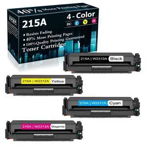 Top Ink 4-Pack (BK+C+Y+M) 215A,W2310A W2311A W2312A W2313A Toner Cartridge Replacement for HP Color Laserjet Pro MFP M182nw(7KW55A) M182n(7KW54A) M183fw(7KW56A) M155 M182 Printer Ink Cartridge Top Ink 4-Pack (BK+C+Y+M) 215A,W2310A W2311A W2312A W2313A Toner Cartridge Replacement for HP Color Laserjet Pro MFP M182nw(7KW55A) M182n(7KW54A) M183fw(7KW56A) M155 M182 Printer Ink Cartridge
