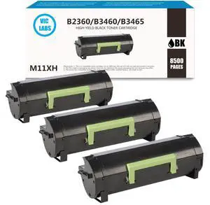 Compatible M11XH B2360 Toner Cartridge Replacement for Dell B2360dn Toner Cartridge for Dell B2360 B3460 B3465 B2360d B2360dn B3460dn B3465dn B3465dnf 2360d 3460dn(Black,3 Packs,8500 Pages) Compatible M11XH B2360 Toner Cartridge Replacement for Dell B2360dn Toner Cartridge for Dell B2360 B3460 B3465 B2360d B2360dn B3460dn B3465dn B3465dnf 2360d 3460dn(Black,3 Packs,8500 Pages)