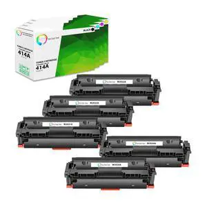 414A Toner Cartridge 5 Pack - Compatible Replacement for HP 414A W2020A W2021A W2022A W2023A Works with HP Color LaserJet Pro M454, MFP M479 Printers (Black Cyan Magenta Yellow) 414A Toner Cartridge 5 Pack - Compatible Replacement for HP 414A W2020A W2021A W2022A W2023A Works with HP Color LaserJet Pro M454, MFP M479 Printers (Black Cyan Magenta Yellow)