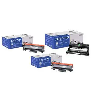 2 Pack Extra High Yield TN770 Toner Cartridge & 1 Pack DR730 Drum Unit Compatible TN770 DR730 Replacement for Brother DCP-L2550DW MFC-L2710DW L2750DW HL-L2350DW L2370DW L2390DW L2395DW Printer 2 Pack Extra High Yield TN770 Toner Cartridge & 1 Pack DR730 Drum Unit Compatible TN770 DR730 Replacement for Brother DCP-L2550DW MFC-L2710DW L2750DW HL-L2350DW L2370DW L2390DW L2395DW Printer