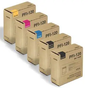 PFI-120 Ink Cartridges Set (5 Pack Black/Matte Black/Cyan/Magenta/Yellow) - VASRINK Compatible PFI-120BK PFI-120MBK PFI-120C PFI-120M PFI-120Y Ink Replacement for Canon TM-205 300 305 200 Printer PFI-120 Ink Cartridges Set (5 Pack Black/Matte Black/Cyan/Magenta/Yellow) - VASRINK Compatible PFI-120BK PFI-120MBK PFI-120C PFI-120M PFI-120Y Ink Replacement for Canon TM-205 300 305 200 Printer