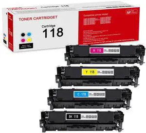 4 Pack 118 BK/C/M/Y Remanufactured Toner Cartridge: Compatible CRG 118 BK/C/M/Y Replacement for Canon Color imageCLASS MF8380Cdw LBP7210Cdn LBP7600C MF8580CDW MF726CDW Printer 4 Pack 118 BK/C/M/Y Remanufactured Toner Cartridge: Compatible CRG 118 BK/C/M/Y Replacement for Canon Color imageCLASS MF8380Cdw LBP7210Cdn LBP7600C MF8580CDW MF726CDW Printer
