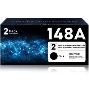148A Toner Cartridge 2-Pack (with Chip) Replacement for HP 148A W1480A 148X W1480X 148 Black Toner Work for Laser Jet Pro 4001dw 4001dn 4001n MFP 4101fdw 4101fdn Printer Ink (W1480A Toner Cartridges) 148A Toner Cartridge 2-Pack (with Chip) Replacement for HP 148A W1480A 148X W1480X 148 Black Toner Work for Laser Jet Pro 4001dw 4001dn 4001n MFP 4101fdw 4101fdn Printer Ink (W1480A Toner Cartridges)