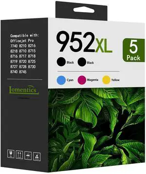 952XL High-Yield Ink Cartridges (5-Pack, 2Black/1Cyan/1Magenta/1Yellow) Compatible 952 952XL Ink Replacement for HP 952XL OfficeJet Pro 7740 8210 8216 8218 8710 8715 8716 8717 8719 8720 8725 Printer 952XL High-Yield Ink Cartridges (5-Pack, 2Black/1Cyan/1Magenta/1Yellow) Compatible 952 952XL Ink Replacement for HP 952XL OfficeJet Pro 7740 8210 8216 8218 8710 8715 8716 8717 8719 8720 8725 Printer