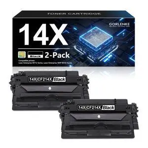 CF214X 14X High Yield Black Toner Cartridge 2 Pack with CHIP Replacement for HP 14X CF214X Toner Cartridge 14A CF214A for Laser Enterprise M712 Series Laser Enterprise MFP M725 Series Printer CF214X 14X High Yield Black Toner Cartridge 2 Pack with CHIP Replacement for HP 14X CF214X Toner Cartridge 14A CF214A for Laser Enterprise M712 Series Laser Enterprise MFP M725 Series Printer