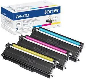 TN431 TN433 Toner Cartridge Replacement for Brother TN431 Compatible HL-L8360CDW MFC-L8900CDW HL-L8260CDW HL-L9310CDW MFC-L8610CDW Printer (TN431C TN431M TN431Y 3PK) TN431 TN433 Toner Cartridge Replacement for Brother TN431 Compatible HL-L8360CDW MFC-L8900CDW HL-L8260CDW HL-L9310CDW MFC-L8610CDW Printer (TN431C TN431M TN431Y 3PK)