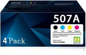 507A Toner Cartridge 4 Pack Replacement for HP 507A CE400A for Pro 500 Color MFP M570dn Enterprise 500 Color M575c M575dn M575f M551dn M551n M551xh Printer (Black Cyan Magenta Yellow) 507A Toner Cartridge 4 Pack Replacement for HP 507A CE400A for Pro 500 Color MFP M570dn Enterprise 500 Color M575c M575dn M575f M551dn M551n M551xh Printer (Black Cyan Magenta Yellow)