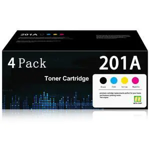 201A Toner Cartridge 4 Pack with Chip Replacement for HP 201A 201X CF400A CF400X Works with Color Laserjet Pro MFP M277dw Toner M277n M252dw Printers - CF400AQ1 Black Cyan Yellow Magenta 201A Toner Cartridge 4 Pack with Chip Replacement for HP 201A 201X CF400A CF400X Works with Color Laserjet Pro MFP M277dw Toner M277n M252dw Printers - CF400AQ1 Black Cyan Yellow Magenta