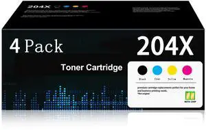 204X Toner High Yield Cartridges 4 Pack Replacement for HP 204X 204A Toner Cartridge Color Pro MFP M180nw M180n M181fw M154a M154nw Printer (with Chip) 204X Toner High Yield Cartridges 4 Pack Replacement for HP 204X 204A Toner Cartridge Color Pro MFP M180nw M180n M181fw M154a M154nw Printer (with Chip)