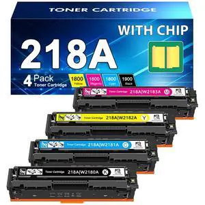 218A Toner Cartridges 4 Pack (with Chip) W2180A W2181A W2182A W2183A: Replacment for HP 218A 218X 3301fdw Toner Works with Color Laserjet Pro MFP 3301fdw 3201dw 3301cdw 3301sdw 3301 3201 Printer Ink 218A Toner Cartridges 4 Pack (with Chip) W2180A W2181A W2182A W2183A: Replacment for HP 218A 218X 3301fdw Toner Works with Color Laserjet Pro MFP 3301fdw 3201dw 3301cdw 3301sdw 3301 3201 Printer Ink