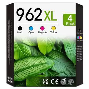 962XL Ink Cartridges Combo Pack Replacement for HP 962XL Ink Cartridges OfficeJet Pro 9010 Series 9020 9015 9018 9025 9012 9014 9016 9019 9022 9026 Printer (4-Pack 1Black/1Cyan/1Magenta/1Yellow) 962XL Ink Cartridges Combo Pack Replacement for HP 962XL Ink Cartridges OfficeJet Pro 9010 Series 9020 9015 9018 9025 9012 9014 9016 9019 9022 9026 Printer (4-Pack 1Black/1Cyan/1Magenta/1Yellow)