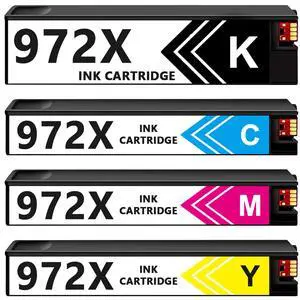 972X Ink Cartridges Combo Pack (Black, Cyan, Magenta, Yellow 4-Pack) Replacement for HP 972X 972A Work with PageWide Pro 452dn 452dw 477dn 477dw 552dw 577dw 577z Printer 972X Ink Cartridges Combo Pack (Black, Cyan, Magenta, Yellow 4-Pack) Replacement for HP 972X 972A Work with PageWide Pro 452dn 452dw 477dn 477dw 552dw 577dw 577z Printer