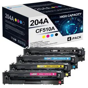 204A Toner Cartridges 4 Pack(BK/C/M/Y): Compatible CF510A CF511A CF512A CF513A Toner Replacement for HP 204A M180 M180nw M180n M181 M181fw M180fw M154 M154nw M154a Printer 204A Toner Cartridges 4 Pack(BK/C/M/Y): Compatible CF510A CF511A CF512A CF513A Toner Replacement for HP 204A M180 M180nw M180n M181 M181fw M180fw M154 M154nw M154a Printer