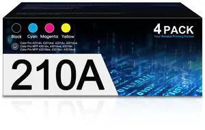 210A Toner Cartridge 4-Pack (Black, Cyan, Magenta, Yellow) | Compatible for HP with Color LaserJet Pro 4201 & MFP 4301 Series Printers | W2100A W2101A W2102A W2103A Toner Combo Pack 210A Toner Cartridge 4-Pack (Black, Cyan, Magenta, Yellow) | Compatible for HP with Color LaserJet Pro 4201 & MFP 4301 Series Printers | W2100A W2101A W2102A W2103A Toner Combo Pack