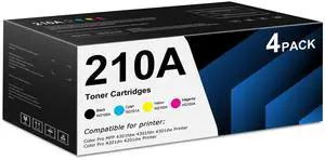 210A Toner Cartridges 4 Pack 4301fdw Toner Replacement for HP 210A Work with Color Pro MFP 4301fdw 4301fdn 4301dw 4201dw 4201dn Printer 210A Toner Cartridges 4 Pack 4301fdw Toner Replacement for HP 210A Work with Color Pro MFP 4301fdw 4301fdn 4301dw 4201dw 4201dn Printer
