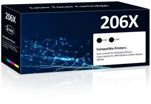 206X Black Toner Cartridges High Yield 2 Pack Compatible for HP 206X 206A Set for HP Color Laser Jet Pro M255dw M255nw MFP M283fdw M283cdw M282nw M283fdn Printer(2Black) 206X Black Toner Cartridges High Yield 2 Pack Compatible for HP 206X 206A Set for HP Color Laser Jet Pro M255dw M255nw MFP M283fdw M283cdw M282nw M283fdn Printer(2Black)