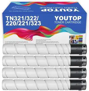 4PK TN321 TN322 TN220 TN221 TN323 Black Toner Cartridge (A33K130) Compatible for Konica Minolta bizhub 224e 284e 364e C227 C287 C7822 C7828 Printer 4PK TN321 TN322 TN220 TN221 TN323 Black Toner Cartridge (A33K130) Compatible for Konica Minolta bizhub 224e 284e 364e C227 C287 C7822 C7828 Printer