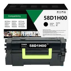 58D1H00 Black High Yield Toner Cartridge (1-Pack) - Replacement for Lexmark 58D1H00 Toner Cartridge MS725 MS821 MS822 MS823 MS824 MS825 MX721 MX722 MX725 Printer 58D1H00 Black High Yield Toner Cartridge (1-Pack) - Replacement for Lexmark 58D1H00 Toner Cartridge MS725 MS821 MS822 MS823 MS824 MS825 MX721 MX722 MX725 Printer