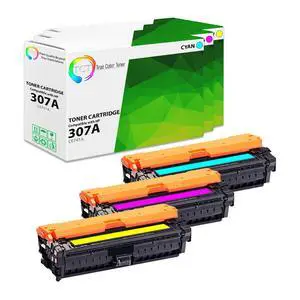 307A Color Toner Cartridge 3 Pack - Compatible Replacement for HP 307A CE741A CE742A CE743A Works with HP Color LaserJet Professional CP5225 Printers (Cyan Magenta Yellow) 307A Color Toner Cartridge 3 Pack - Compatible Replacement for HP 307A CE741A CE742A CE743A Works with HP Color LaserJet Professional CP5225 Printers (Cyan Magenta Yellow)