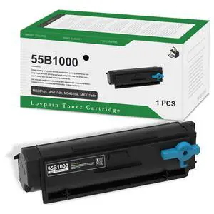 55B1000 Black Toner Cartridge(1-Pack) - Lvan Compatible 55B1000 High Yield Toner Cartridge Replacement for Lexmark MS331dn, MS431dn, MS431dw, MX331adn, MX431adn, MX431adw, MX432adwe Printer 55B1000 Black Toner Cartridge(1-Pack) - Lvan Compatible 55B1000 High Yield Toner Cartridge Replacement for Lexmark MS331dn, MS431dn, MS431dw, MX331adn, MX431adn, MX431adw, MX432adwe Printer