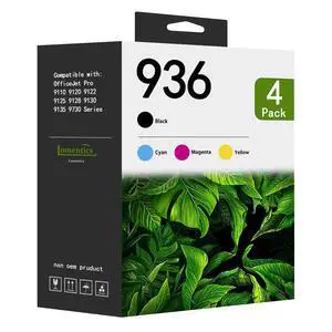 936 Black, Cyan, Magenta, Yellow Ink Cartridges (4-Pack) Compatible 936 Ink Cartridges Replacement for 936 Ink Work with OfficeJet Pro 9110 9120 9122 9125 9128 9130 9135 9730 Printers 936 Black, Cyan, Magenta, Yellow Ink Cartridges (4-Pack) Compatible 936 Ink Cartridges Replacement for 936 Ink Work with OfficeJet Pro 9110 9120 9122 9125 9128 9130 9135 9730 Printers
