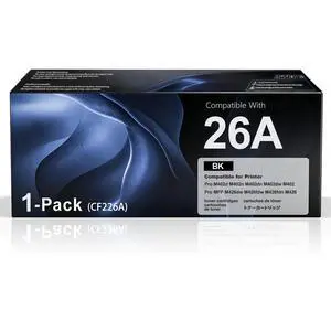 CF226A 26A Black Toner Cartridge 1-Pack Replacement for HP 26A CF226A 26X CF226X Work for Laser Pro M402n M426fdw M402dn M402dw M402m M402 Pro MFP M427dw M426dw M426fdn M426 Series Printer CF226A 26A Black Toner Cartridge 1-Pack Replacement for HP 26A CF226A 26X CF226X Work for Laser Pro M402n M426fdw M402dn M402dw M402m M402 Pro MFP M427dw M426dw M426fdn M426 Series Printer