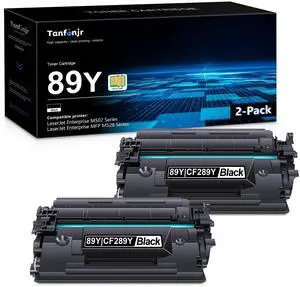 89Y Toner Cartridge with Chip 2PK Compatible Replacement for HP 89Y Extra-High-Yield Black Toner Cartridge, CF289Y 89X 89A to use with Laser Enterprise M507 Series, Enterprise MFP M528 Series Printer 89Y Toner Cartridge with Chip 2PK Compatible Replacement for HP 89Y Extra-High-Yield Black Toner Cartridge, CF289Y 89X 89A to use with Laser Enterprise M507 Series, Enterprise MFP M528 Series Printer