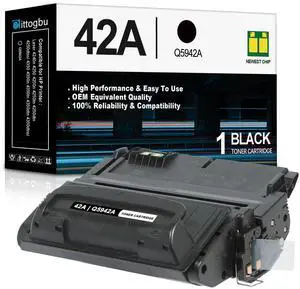 42A Black Toner Cartridge (1 Pack) Compatible 42A Q5942A 42X Q5942X Toner Cartridge Replacement for HP Laser 4240n 4250 4250n 4250tn 4250dtn 4250dtnsl 4350 4350n 4350tn 4350dtn 4350dtnsl Printers 42A Black Toner Cartridge (1 Pack) Compatible 42A Q5942A 42X Q5942X Toner Cartridge Replacement for HP Laser 4240n 4250 4250n 4250tn 4250dtn 4250dtnsl 4350 4350n 4350tn 4350dtn 4350dtnsl Printers