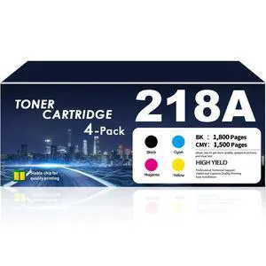218A Toner Cartridges 4 Pack MFP 3301sdw 3201dw 3301fdw Toner Compatible for HP 218A 218X Works for Color Laser jet Pro MFP 3301sdw 3201dw 3301fdw 3301cdw 3201 3301 Printer (with Chip,BK/C/M/Y) 218A Toner Cartridges 4 Pack MFP 3301sdw 3201dw 3301fdw Toner Compatible for HP 218A 218X Works for Color Laser jet Pro MFP 3301sdw 3201dw 3301fdw 3301cdw 3201 3301 Printer (with Chip,BK/C/M/Y)