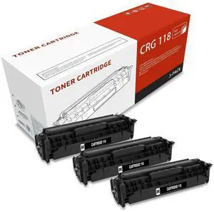 3-Pack Black CRG 118 High Yield Toner Cartridge Compatible for Canon CRG 118 Color imageCLASS MF8380Cdw MF8350Cdn/Cn/C LBP7200C/Cd/Cn/Cdn LBP7210Cdn LBP7600C LBP7660Cdn (Pages up to 3,900 Page) 3-Pack Black CRG 118 High Yield Toner Cartridge Compatible for Canon CRG 118 Color imageCLASS MF8380Cdw MF8350Cdn/Cn/C LBP7200C/Cd/Cn/Cdn LBP7210Cdn LBP7600C LBP7660Cdn (Pages up to 3,900 Page)