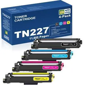 TN227 TN-227BK/C/M/Y High Yield Toner Cartridge Replacement for Btother TN-227 TN 227 TN-223BK/C/M/Y TN223 with HL-L3270CDW MFC-L3770CDW HL-L3290CDW MFC-L3750CDW HL-L3210CW Printer (4 Pack) TN227 TN-227BK/C/M/Y High Yield Toner Cartridge Replacement for Btother TN-227 TN 227 TN-223BK/C/M/Y TN223 with HL-L3270CDW MFC-L3770CDW HL-L3290CDW MFC-L3750CDW HL-L3210CW Printer (4 Pack)