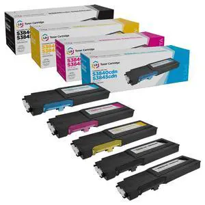 Products Compatible Toner Cartridge Replacement for Dell Color Laser S3840cdn & S3845cdn Extra High Yie (2 Black, 1 Cyan, 1 Magenta, 1 Yellow, 5-Pack) Products Compatible Toner Cartridge Replacement for Dell Color Laser S3840cdn & S3845cdn Extra High Yie (2 Black, 1 Cyan, 1 Magenta, 1 Yellow, 5-Pack)