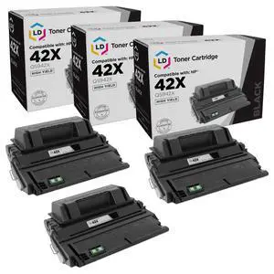 Products Compatible Toner Cartridge Replacement for HP 42X Q5942X High Yie (Black, 3-Pack) for HP LaserJet / Multifunction Printers 4250, 4250dtn, 4350, 4350tn, 4250dtnsl, 4350dtn, 4350dtnsl Products Compatible Toner Cartridge Replacement for HP 42X Q5942X High Yie (Black, 3-Pack) for HP LaserJet / Multifunction Printers 4250, 4250dtn, 4350, 4350tn, 4250dtnsl, 4350dtn, 4350dtnsl