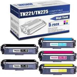 TN221 TN225 TN-221 TN-225 Compatible TN221BK TN225C TN225Y TN225M High Yield Toner Cartridge Replacement for Brother MFC-9130CW HL-3170CDW MFC-9340CDW HL-3140CW MFC-9330CDW Toner (2BK+1C+1Y+1M5 Pack) TN221 TN225 TN-221 TN-225 Compatible TN221BK TN225C TN225Y TN225M High Yield Toner Cartridge Replacement for Brother MFC-9130CW HL-3170CDW MFC-9340CDW HL-3140CW MFC-9330CDW Toner (2BK+1C+1Y+1M5 Pack)