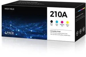 210A Toner Set (with Chip) Compatible for hp 210A Toner Cartridges 4 Pack | HP210A Work for HP Color LaserJet Pro MFP 4301fdw MFP Pro 4301fdn 4201dw 4201dn 4301 4201 Series Printer W2100A, BCMY 210A Toner Set (with Chip) Compatible for hp 210A Toner Cartridges 4 Pack | HP210A Work for HP Color LaserJet Pro MFP 4301fdw MFP Pro 4301fdn 4201dw 4201dn 4301 4201 Series Printer W2100A, BCMY