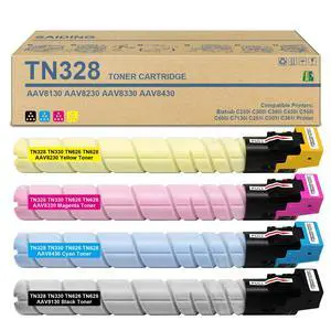 High Capacity Compatible with Konica Minolta TN-328 TN328 Toner | TN328K TN328C TN328M TN328Y Compatible with Bizhub C250i C251i C360i C361i C450i C550i C650i Printer 4-Pack High Capacity Compatible with Konica Minolta TN-328 TN328 Toner | TN328K TN328C TN328M TN328Y Compatible with Bizhub C250i C251i C360i C361i C450i C550i C650i Printer 4-Pack