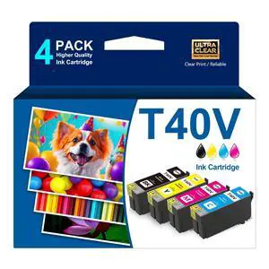 Remanufactured T40V Ink Cartridge 4-Pack High Yield Compatible with SureColor T2170 T3170 T3170M T5170 T5170M Series Printers T40V120 T40V220 T40V320 T40V420,with New Chip Remanufactured T40V Ink Cartridge 4-Pack High Yield Compatible with SureColor T2170 T3170 T3170M T5170 T5170M Series Printers T40V120 T40V220 T40V320 T40V420,with New Chip