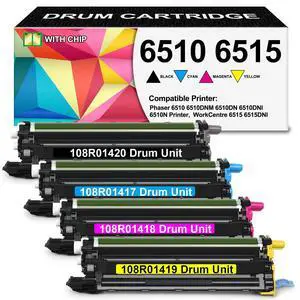 Phaser 6510 Workcentre 6515 Drum Cartridge Replacement for | 108R01417 108R01418 108R01419 108R01420 Imaging Unit Compatible for Xerox Phaser 6510 WorkCentre 6515 Printer Drum Phaser 6510 Workcentre 6515 Drum Cartridge Replacement for | 108R01417 108R01418 108R01419 108R01420 Imaging Unit Compatible for Xerox Phaser 6510 WorkCentre 6515 Printer Drum
