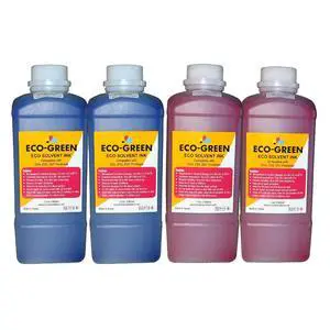 Eco Solvent Ink for Wide Format Commercial Sign Printers Using DX4 DX5 DX7 DX9 DX10 DX 11 XP600 TX800 I3200 Printhead, Mimaki, Roland, Mutoh, Will NOT Work with Desktop Printers. (2 Cyan+ 2 Magenta) Eco Solvent Ink for Wide Format Commercial Sign Printers Using DX4 DX5 DX7 DX9 DX10 DX 11 XP600 TX800 I3200 Printhead, Mimaki, Roland, Mutoh, Will NOT Work with Desktop Printers. (2 Cyan+ 2 Magenta)