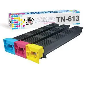 Compatible Replacement for Konica Minolta Bizhub C452, C552, C552DS, C652, C652DS, TN613 (Cyan, Magenta, Yellow, 3pk) Compatible Replacement for Konica Minolta Bizhub C452, C552, C552DS, C652, C652DS, TN613 (Cyan, Magenta, Yellow, 3pk)