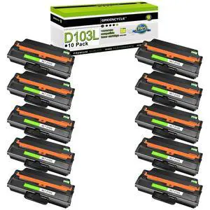 High Yield Compatible Toner Cartridge Replacement for Samsung MLT-D103L MLTD103L MLT-D103S 103L Work with ML-2955ND ML-2955DW ML-2950ND SCX-4729FW SCX-4729FD Laser Printer (Black, 10-Pack) High Yield Compatible Toner Cartridge Replacement for Samsung MLT-D103L MLTD103L MLT-D103S 103L Work with ML-2955ND ML-2955DW ML-2950ND SCX-4729FW SCX-4729FD Laser Printer (Black, 10-Pack)