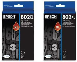 T802XL120 DURABrite Ultra Black High Capacity Cartridge Ink - 2 Pack T802XL120 DURABrite Ultra Black High Capacity Cartridge Ink - 2 Pack