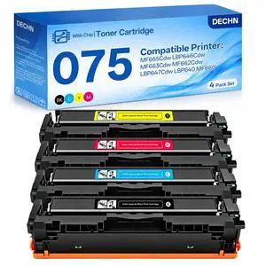 075 lbp646cdw Toner Cartridge Set Compatible with Canon 075 Toner Works for Canon Color imageCLASS MF665Cdw LBP646Cdw MF663Cdw MF662Cdw LBP647Cdw LBP640 MF660 Color Printer 4 Pack 075 lbp646cdw Toner Cartridge Set Compatible with Canon 075 Toner Works for Canon Color imageCLASS MF665Cdw LBP646Cdw MF663Cdw MF662Cdw LBP647Cdw LBP640 MF660 Color Printer 4 Pack