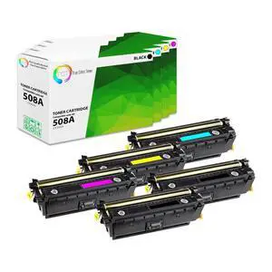 508A Toner Cartridge 5 Pack - Compatible Replacement for HP 508A CF360A CF361A CF362A CF363A Works with HP LaserJet Enterprise M552 M553 M577 Printers (Black Cyan Magenta Yellow) 508A Toner Cartridge 5 Pack - Compatible Replacement for HP 508A CF360A CF361A CF362A CF363A Works with HP LaserJet Enterprise M552 M553 M577 Printers (Black Cyan Magenta Yellow)